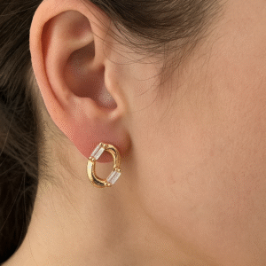 Aurora Oval Gold Vermeil Earrings