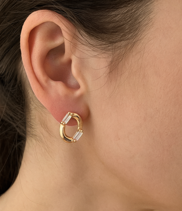 Aurora Oval Gold Vermeil Earrings