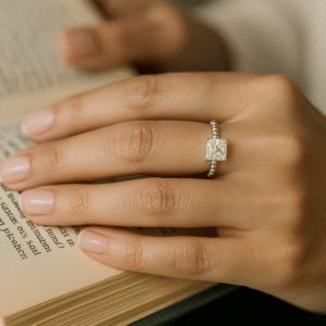 Divina - 925 Silver Solitaire Ring for Her