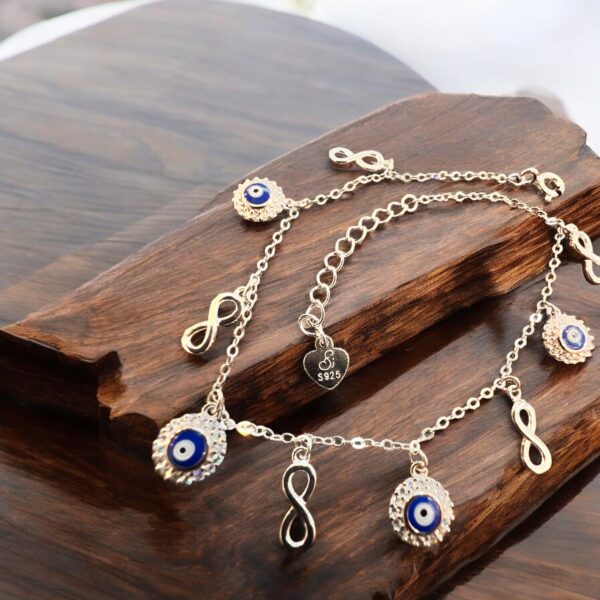 Silver Shield - 925 Silver Evil-Eye Bracelet for Women - Image 2