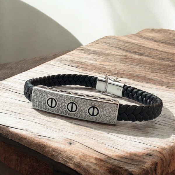Rajanya - 925 Silver Bracelet for Men - Image 2