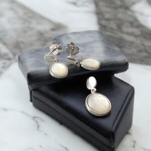 Mukti - 925 Silver Pendant Set with Earrings for Women