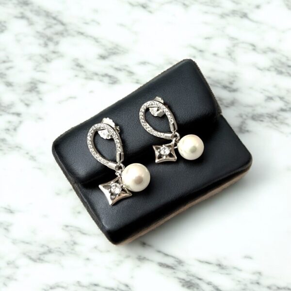 Moti - 925 Silver Pendant Set with Pearl Drop for Women - Image 2