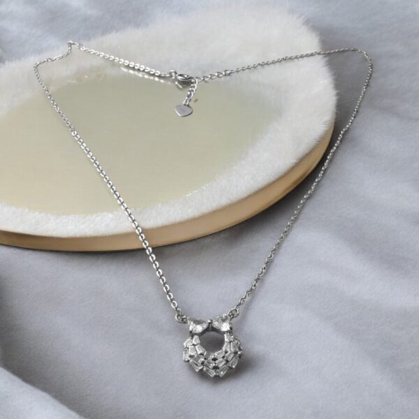 Aurum Heartlight - 925 Silver Chain with Pendant for Women - Image 3