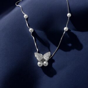 Fluttering Dreams - 925 Silver Chain with a Pendant for Women