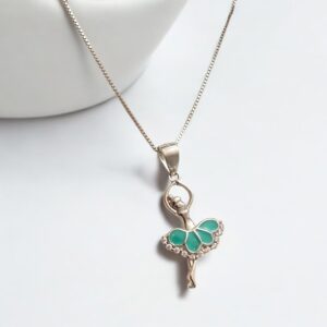 Enchanted Ballerina - 925 Silver Chain and Pendant for Women