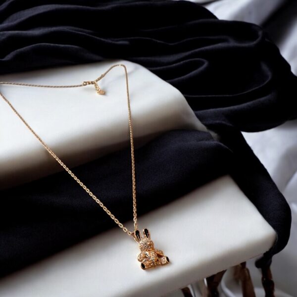 Tama - 925 Silver Gold Plated Chain with Pendant for Women - Image 3