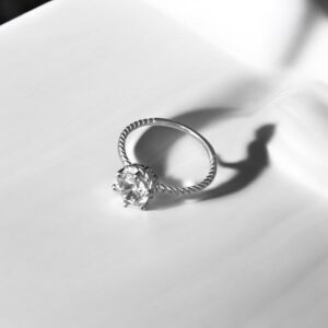 Regent - 925 Silver Solitaire Ring for Her