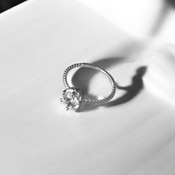Regent - 925 Silver Solitaire Ring for Her