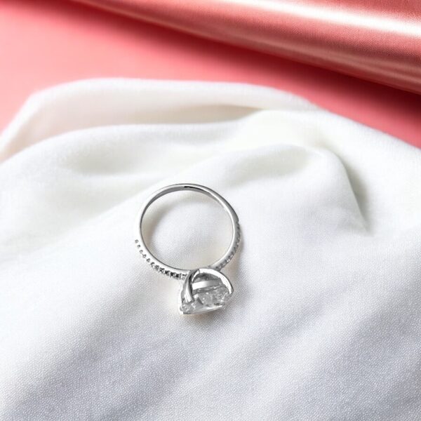 Aurum - 925 Silver Ring with Solitaire for Her - Image 2