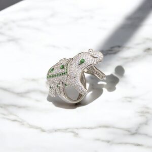 Trunk of Luck - 925 Silver Elephant Shaped Unisex Ring