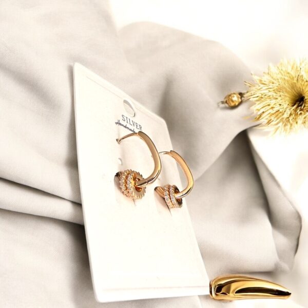 Modern Luxe Gold Vermeil Earrings - Image 2