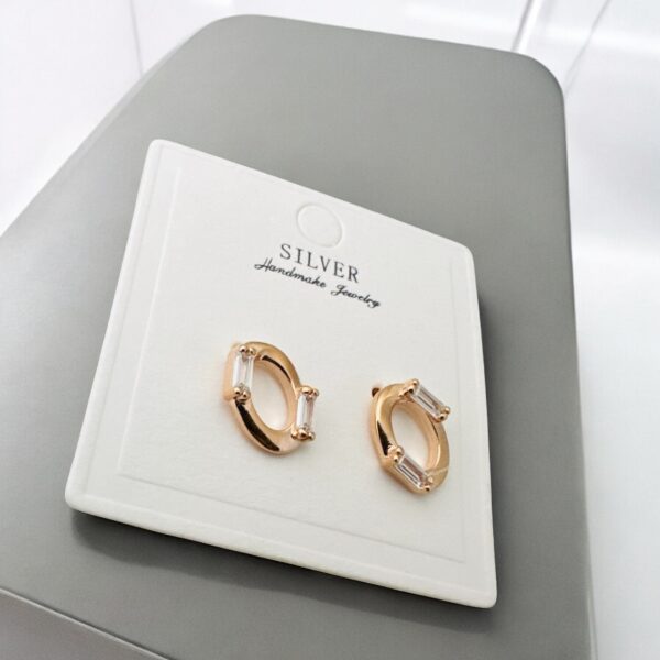Aurora Oval Gold Vermeil Earrings - Image 3