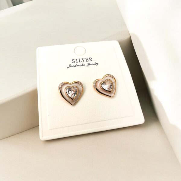 Luxury Heart 925 Earrings - Image 2