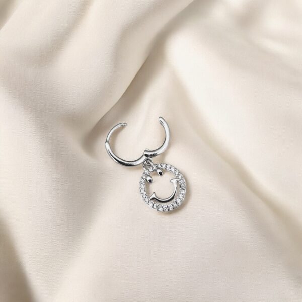 Smiley Hoop - 925 Earrings for Women - Image 2